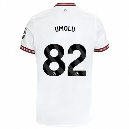 Kandiny Kinder Jemiah Umolu #82 Weiß Auswärtstrikot Trikot 2023/24 T-Shirt
