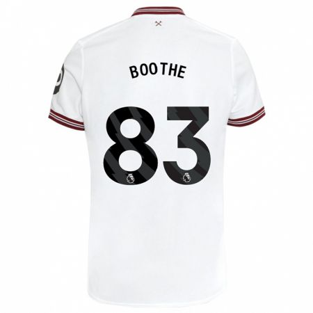 Kandiny Kinder Sebastian Boothe #83 Weiß Auswärtstrikot Trikot 2023/24 T-Shirt