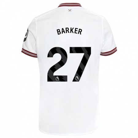 Kandiny Kinder Maisy Barker #27 Weiß Auswärtstrikot Trikot 2023/24 T-Shirt