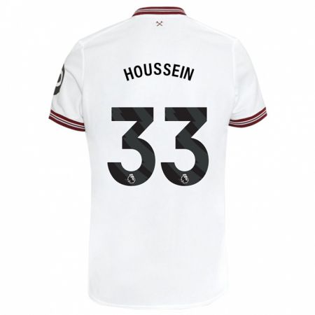 Kandiny Kinder Halle Houssein #33 Weiß Auswärtstrikot Trikot 2023/24 T-Shirt