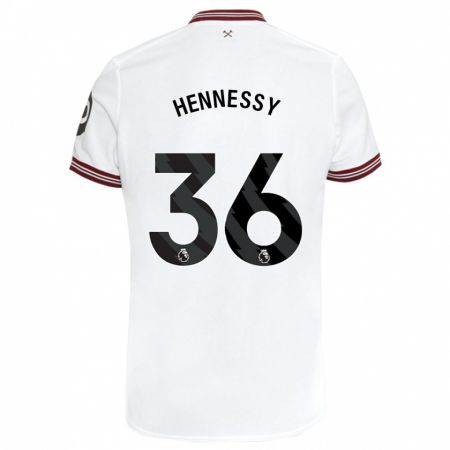 Kandiny Kinder Alexandra Hennessy #36 Weiß Auswärtstrikot Trikot 2023/24 T-Shirt