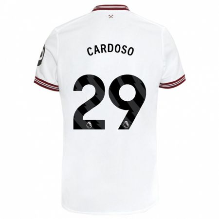 Kandiny Kinder Goncalo Cardoso #29 Weiß Auswärtstrikot Trikot 2023/24 T-Shirt