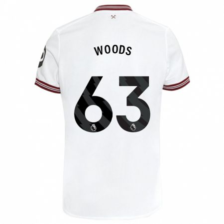 Kandiny Kinder Archie Woods #63 Weiß Auswärtstrikot Trikot 2023/24 T-Shirt