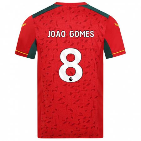 Kandiny Kinder João Gomes #8 Rot Auswärtstrikot Trikot 2023/24 T-Shirt
