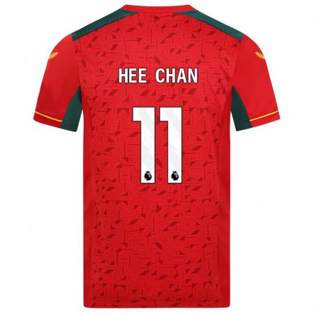 Kandiny Kinder Hee-Chan Hwang #11 Rot Auswärtstrikot Trikot 2023/24 T-Shirt