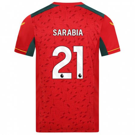Kandiny Kinder Pablo Sarabia #21 Rot Auswärtstrikot Trikot 2023/24 T-Shirt