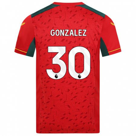Kandiny Kinder Enso González #30 Rot Auswärtstrikot Trikot 2023/24 T-Shirt