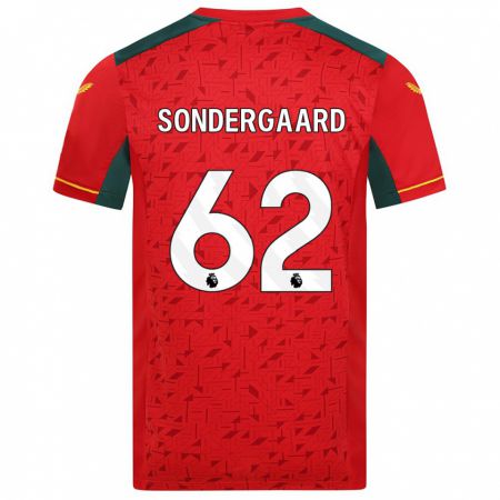 Kandiny Kinder Andreas Sondergaard #62 Rot Auswärtstrikot Trikot 2023/24 T-Shirt