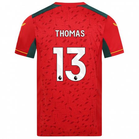 Kandiny Kinder Bec Thomas #13 Rot Auswärtstrikot Trikot 2023/24 T-Shirt