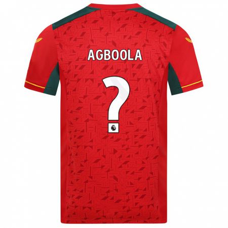 Kandiny Kinder Michael Agboola #0 Rot Auswärtstrikot Trikot 2023/24 T-Shirt
