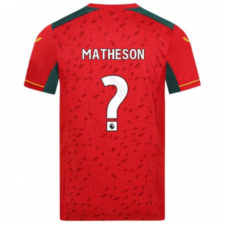 Kandiny Kinder Luke Matheson #0 Rot Auswärtstrikot Trikot 2023/24 T-Shirt