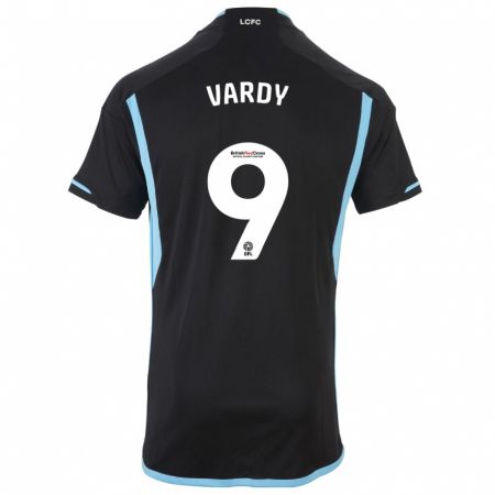Kandiny Kinder Jamie Vardy #9 Schwarz Auswärtstrikot Trikot 2023/24 T-Shirt