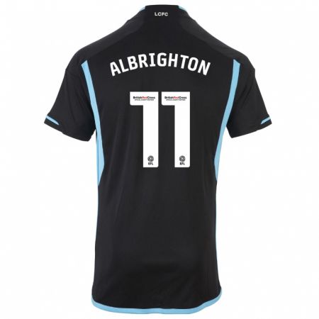 Kandiny Kinder Marc Albrighton #11 Schwarz Auswärtstrikot Trikot 2023/24 T-Shirt