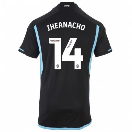 Kandiny Kinder Kelechi Iheanacho #14 Schwarz Auswärtstrikot Trikot 2023/24 T-Shirt