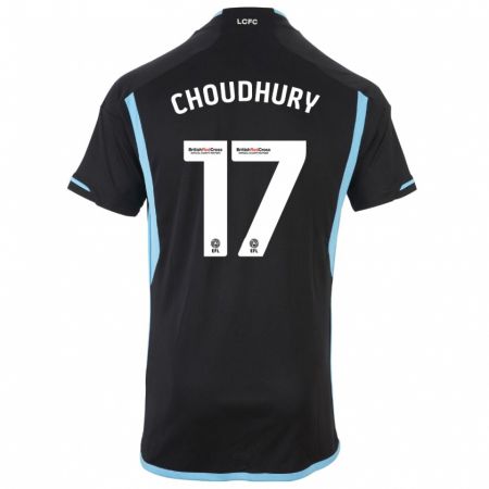 Kandiny Kinder Hamza Choudhury #17 Schwarz Auswärtstrikot Trikot 2023/24 T-Shirt