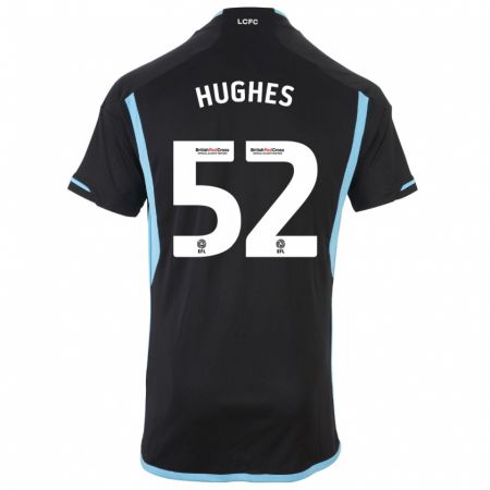 Kandiny Kinder Iestyn Hughes #52 Schwarz Auswärtstrikot Trikot 2023/24 T-Shirt