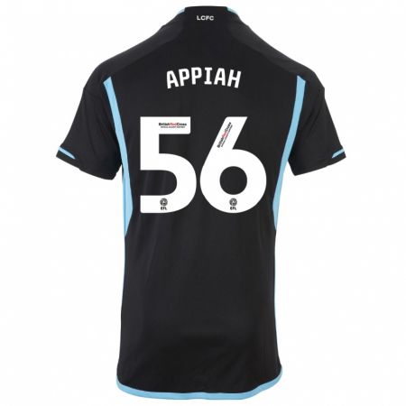 Kandiny Kinder Paul Appiah #56 Schwarz Auswärtstrikot Trikot 2023/24 T-Shirt