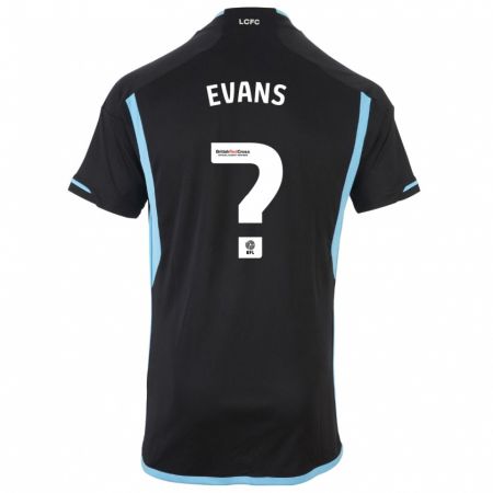 Kandiny Kinder Reece Evans #0 Schwarz Auswärtstrikot Trikot 2023/24 T-Shirt