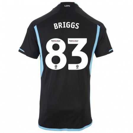 Kandiny Kinder Logan Briggs #83 Schwarz Auswärtstrikot Trikot 2023/24 T-Shirt