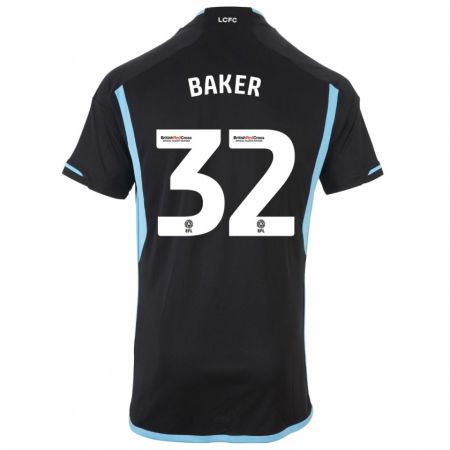 Kandiny Kinder Ava Baker #32 Schwarz Auswärtstrikot Trikot 2023/24 T-Shirt