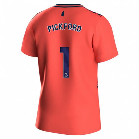Kandiny Kinder Pickford #1 Koralle Auswärtstrikot Trikot 2023/24 T-Shirt