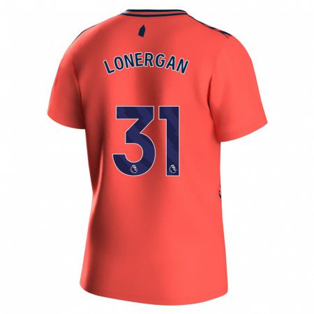 Kandiny Kinder Andy Lonergan #31 Koralle Auswärtstrikot Trikot 2023/24 T-Shirt