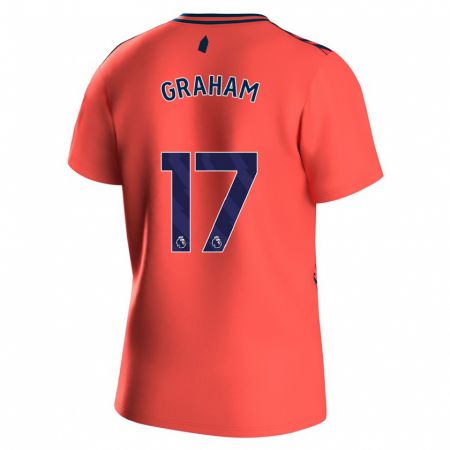Kandiny Kinder Lucy Graham #17 Koralle Auswärtstrikot Trikot 2023/24 T-Shirt