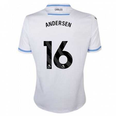 Kandiny Kinder Joachim Andersen #16 Weiß Auswärtstrikot Trikot 2023/24 T-Shirt