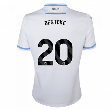 Kandiny Kinder Christian Benteke #20 Weiß Auswärtstrikot Trikot 2023/24 T-Shirt