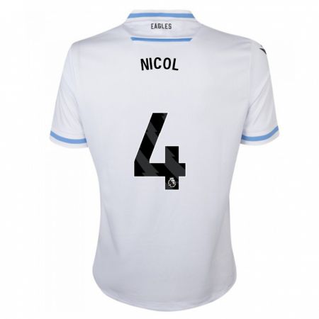 Kandiny Kinder Leigh Nicol #4 Weiß Auswärtstrikot Trikot 2023/24 T-Shirt