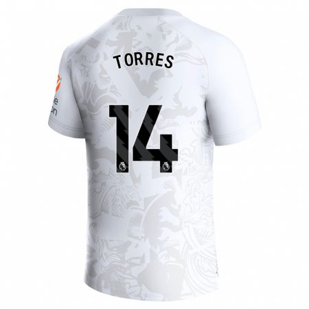 Kandiny Kinder Pau Torres #14 Weiß Auswärtstrikot Trikot 2023/24 T-Shirt