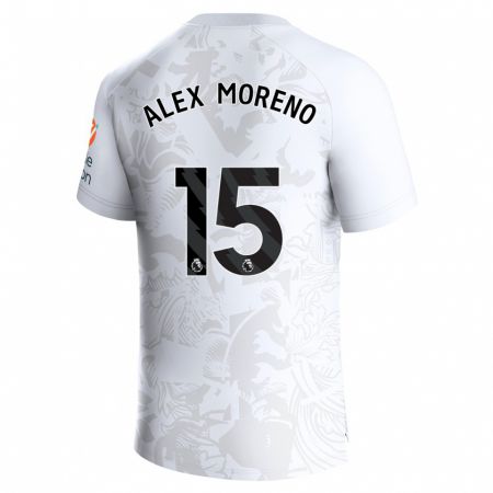 Kandiny Kinder Álex Moreno #15 Weiß Auswärtstrikot Trikot 2023/24 T-Shirt
