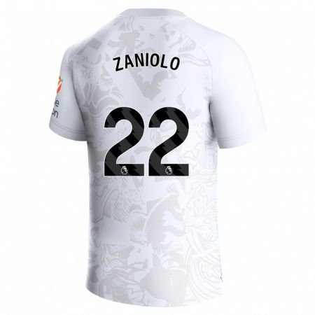 Kandiny Kinder Nicolò Zaniolo #22 Weiß Auswärtstrikot Trikot 2023/24 T-Shirt