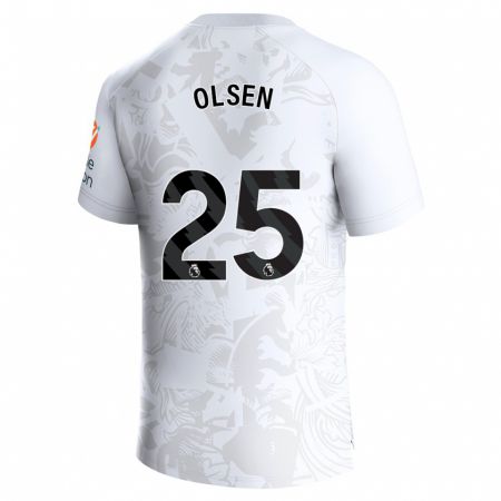 Kandiny Kinder Robin Olsen #25 Weiß Auswärtstrikot Trikot 2023/24 T-Shirt