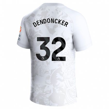 Kandiny Kinder Leander Dendoncker #32 Weiß Auswärtstrikot Trikot 2023/24 T-Shirt
