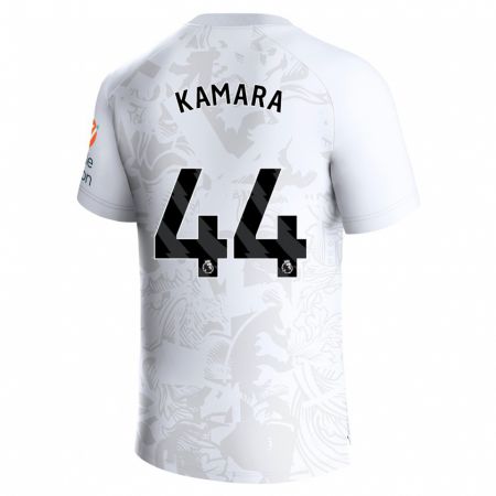 Kandiny Kinder Boubacar Kamara #44 Weiß Auswärtstrikot Trikot 2023/24 T-Shirt