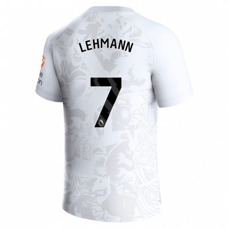 Kandiny Kinder Alisha Lehmann #7 Weiß Auswärtstrikot Trikot 2023/24 T-Shirt