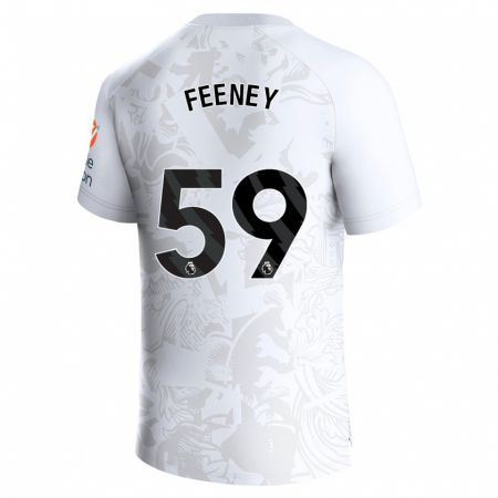 Kandiny Kinder Josh Feeney #59 Weiß Auswärtstrikot Trikot 2023/24 T-Shirt