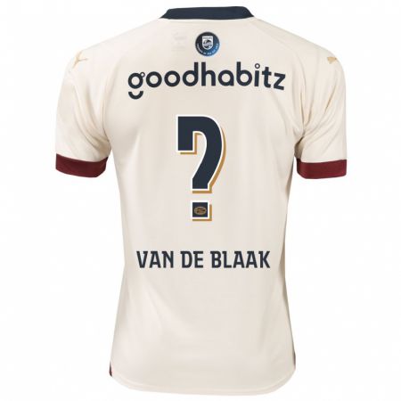 Kandiny Kinder Emmanuel Van De Blaak #0 Cremefarben Auswärtstrikot Trikot 2023/24 T-Shirt