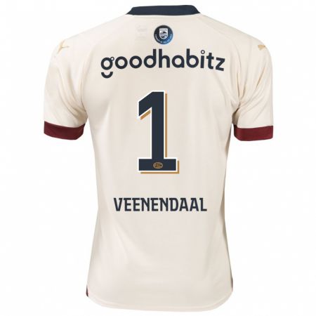 Kandiny Kinder Sari Van Veenendaal #1 Cremefarben Auswärtstrikot Trikot 2023/24 T-Shirt
