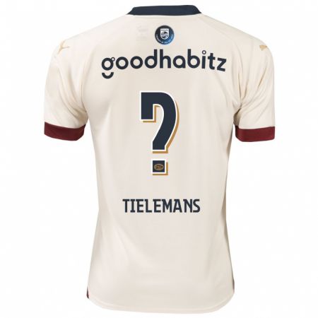 Kandiny Kinder Mathijs Tielemans #0 Cremefarben Auswärtstrikot Trikot 2023/24 T-Shirt