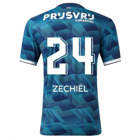 Kandiny Kinder Gjivai Zechiël #24 Blau Auswärtstrikot Trikot 2023/24 T-Shirt