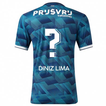 Kandiny Kinder Lucas Diniz Lima #0 Blau Auswärtstrikot Trikot 2023/24 T-Shirt
