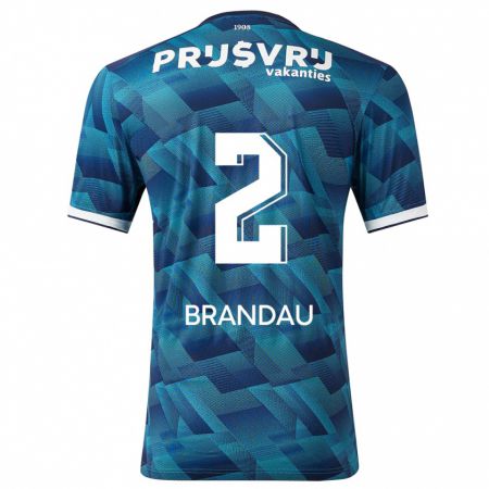 Kandiny Kinder Justine Brandau #2 Blau Auswärtstrikot Trikot 2023/24 T-Shirt