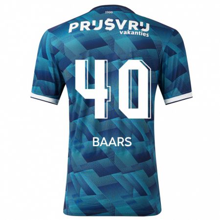 Kandiny Kinder Guus Baars #40 Blau Auswärtstrikot Trikot 2023/24 T-Shirt