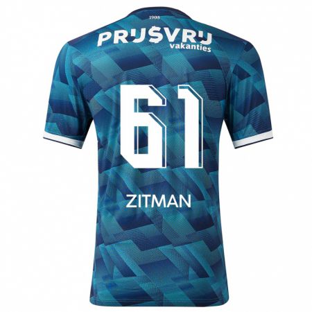 Kandiny Kinder Sven Zitman #61 Blau Auswärtstrikot Trikot 2023/24 T-Shirt