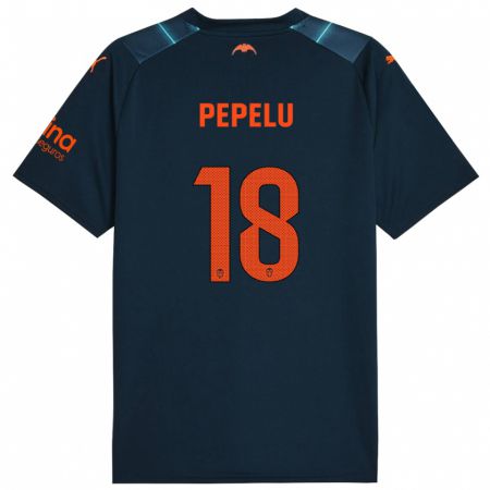 Kandiny Kinder Pepelu #18 Marineblau Auswärtstrikot Trikot 2023/24 T-Shirt