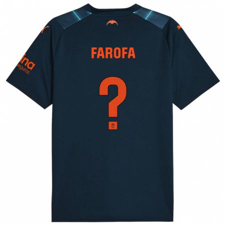 Kandiny Kinder Rodrigo Farofa #0 Marineblau Auswärtstrikot Trikot 2023/24 T-Shirt