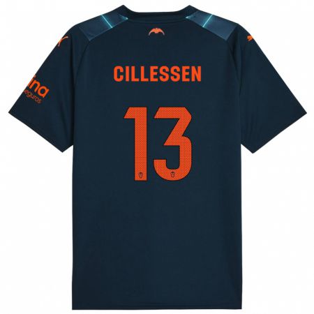 Kandiny Kinder Jasper Cillessen #13 Marineblau Auswärtstrikot Trikot 2023/24 T-Shirt