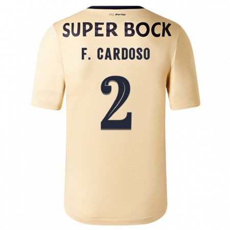 Kandiny Kinder Fábio Cardoso #2 Beige-Gold Auswärtstrikot Trikot 2023/24 T-Shirt